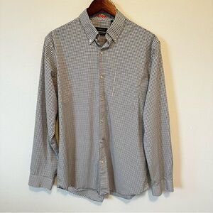 Van Heusen Dark Gray and White Shirt